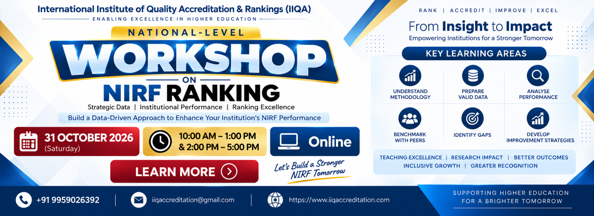 National Level Workshop on NIRF Ranking