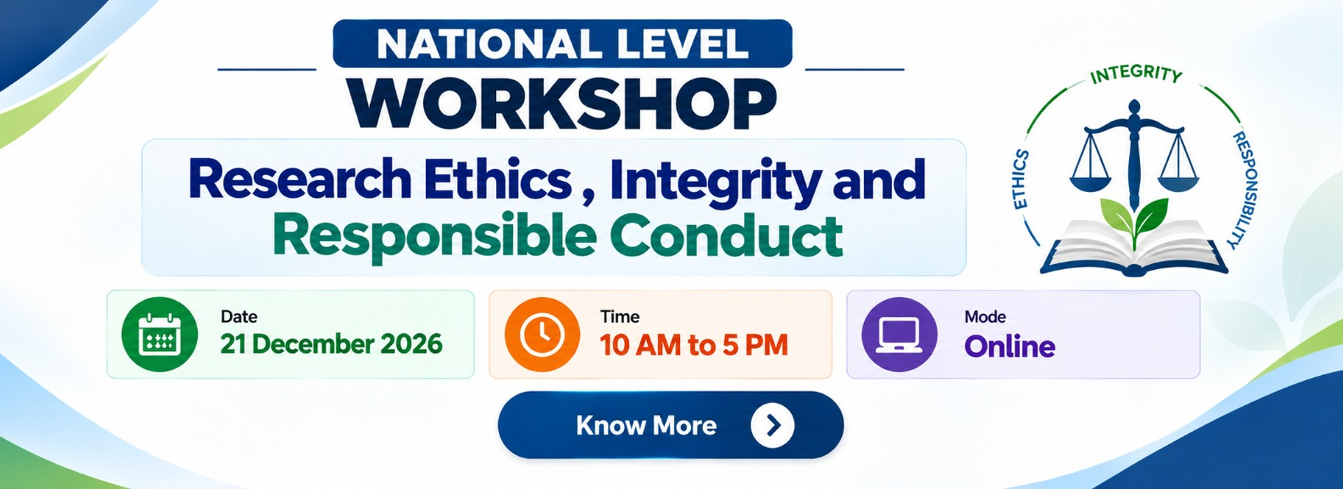 National Level Workshop on Research Ethics, Integrity and Responsible Conduct