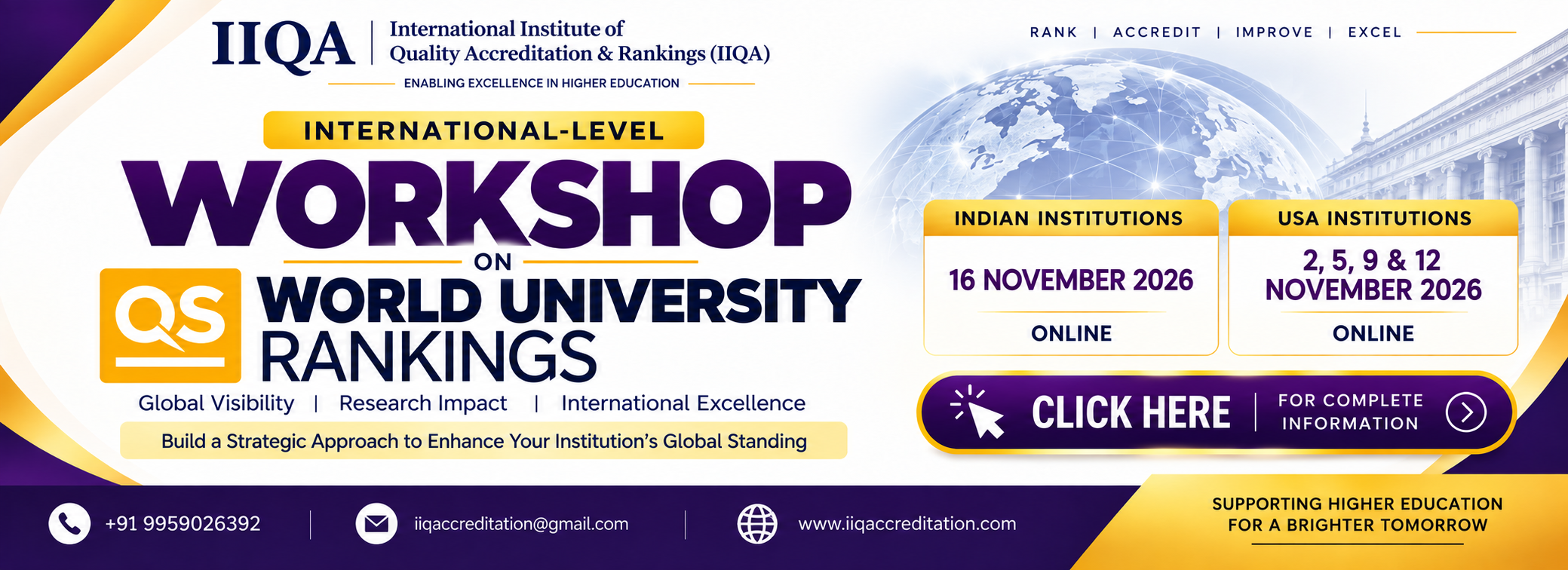 National Level Workshop on QS World University Ranking