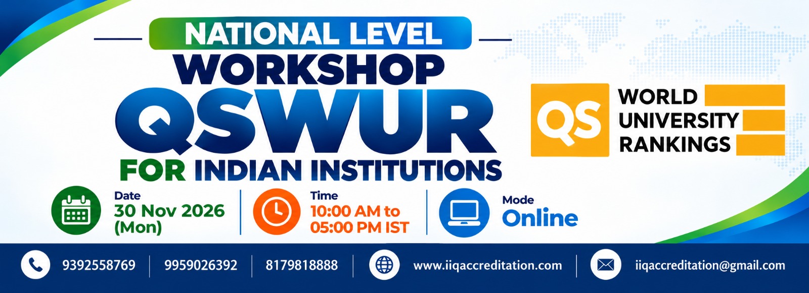 National Level Workshop on QS World University Ranking for Indian Institutes